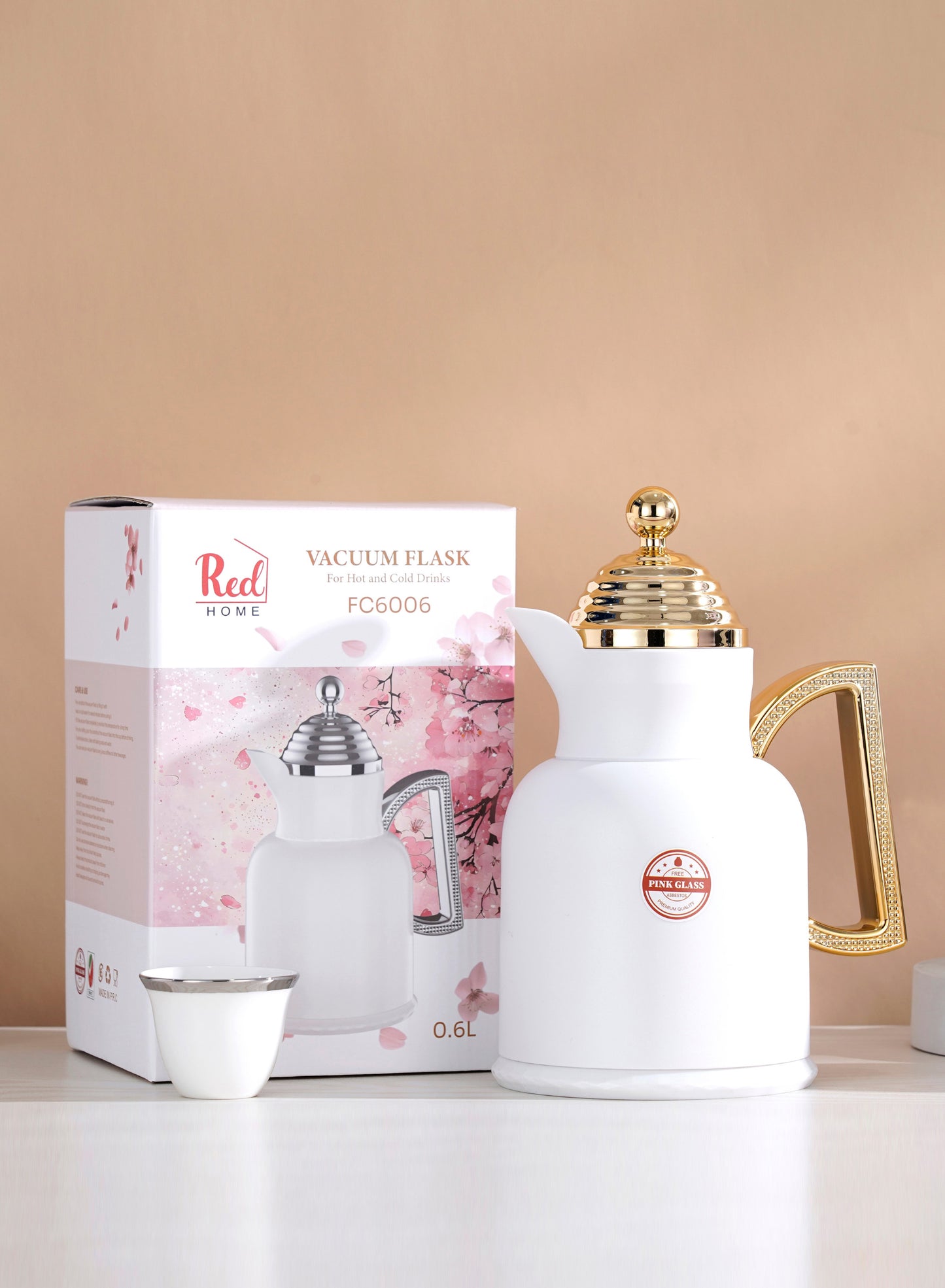 Red Home Vacuum Flask Set FC6006D 1000ml&600ml