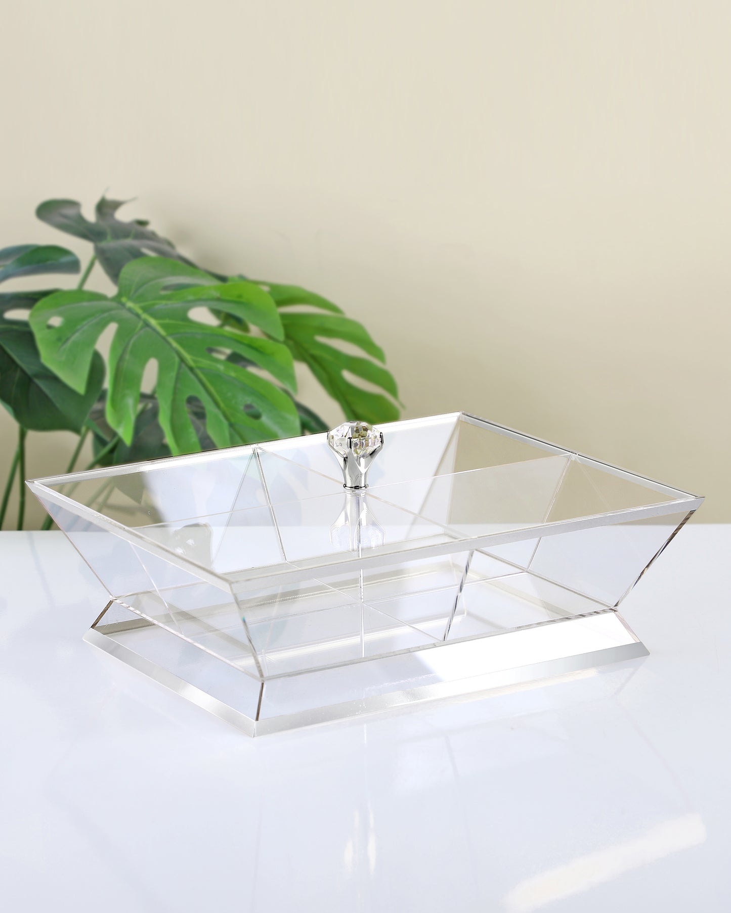 صواميل أكريليك حمراء للمنزل، 4 أوعية، RT1033