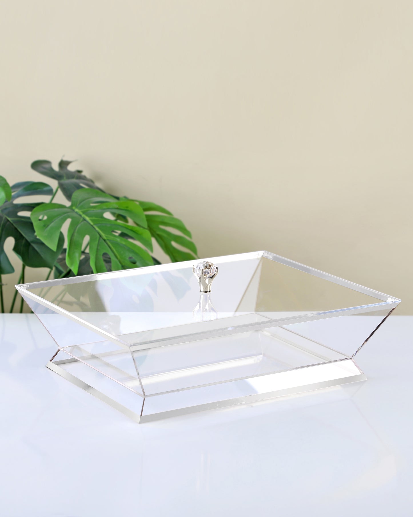 Red Home Compartment Acrylic Nuts Bowl RT1077