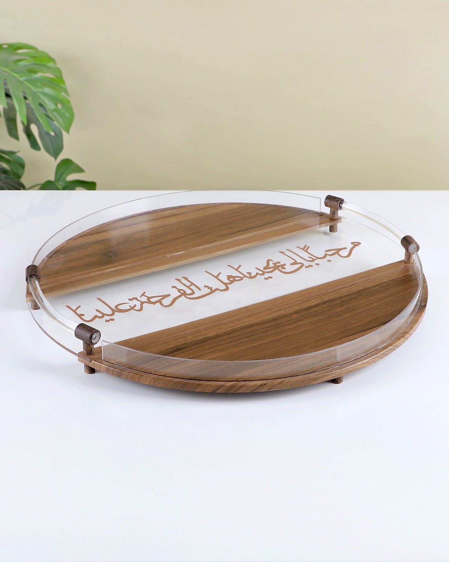 Serving Tray Wooden and Acrylic -MY2101