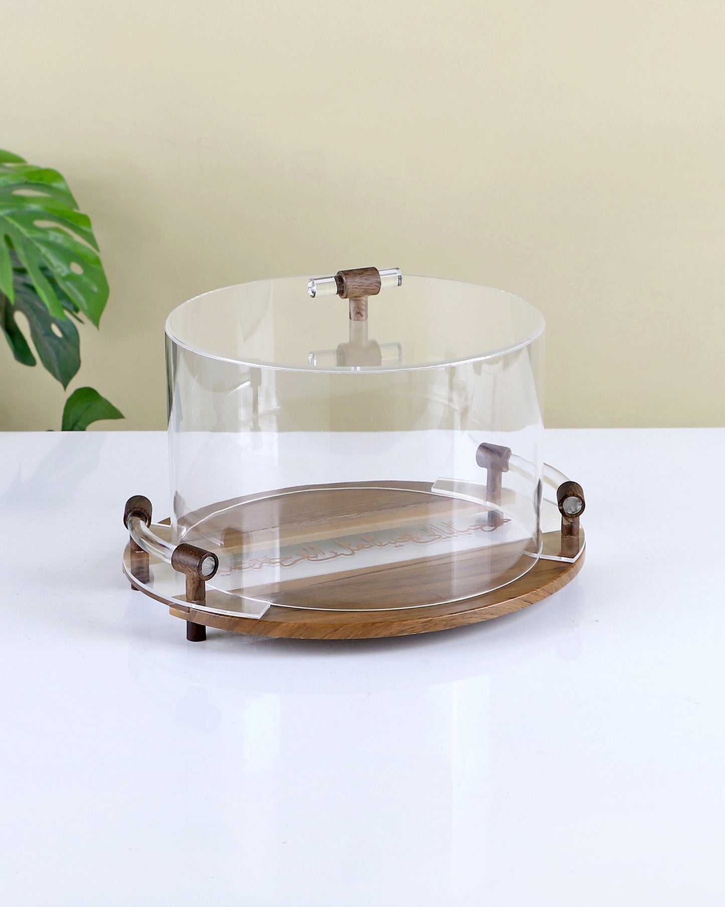 Serving Tray Wooden and Acrylic -MY2104