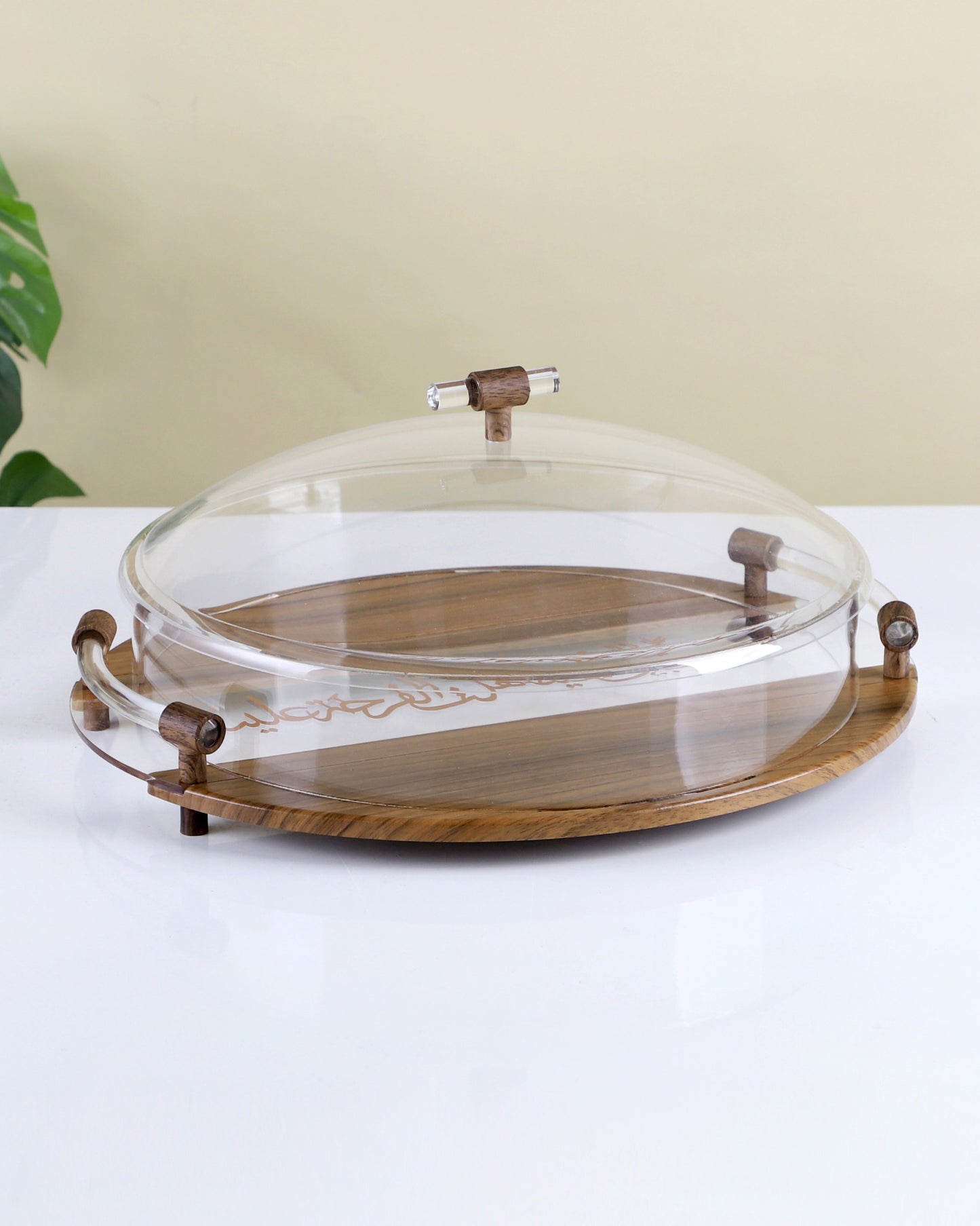 Serving Tray Wooden and Acrylic -MY2108