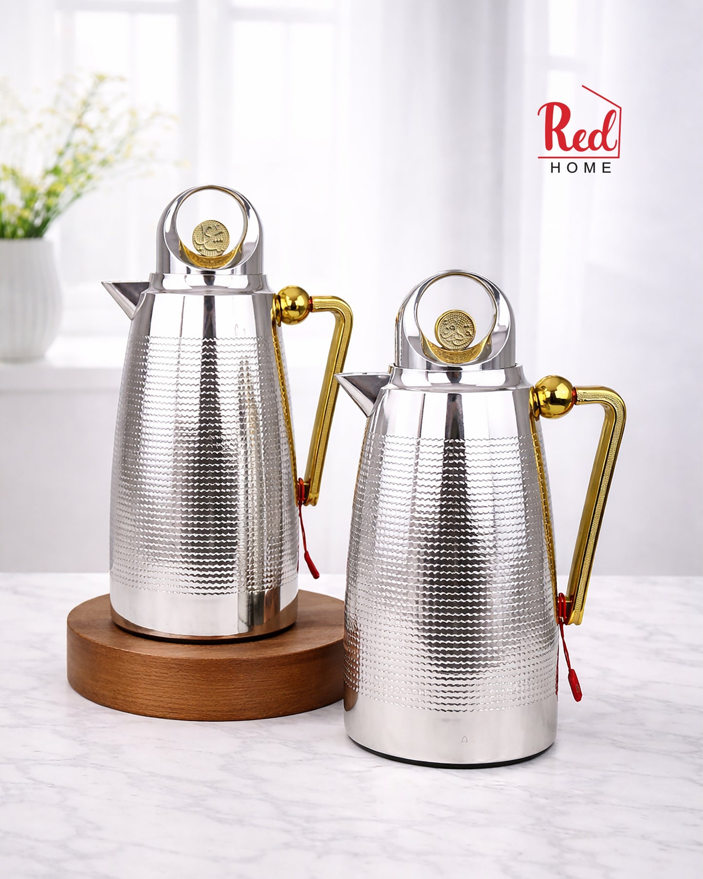 Red Home Premium Vacuum Flask Set Tea and coffee ABS RF101F 1 Liter (2)