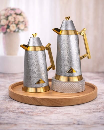 Red Home Luxury ABS Vacuum Flask Combo Set – 1 Liter + 1 Liter LF901