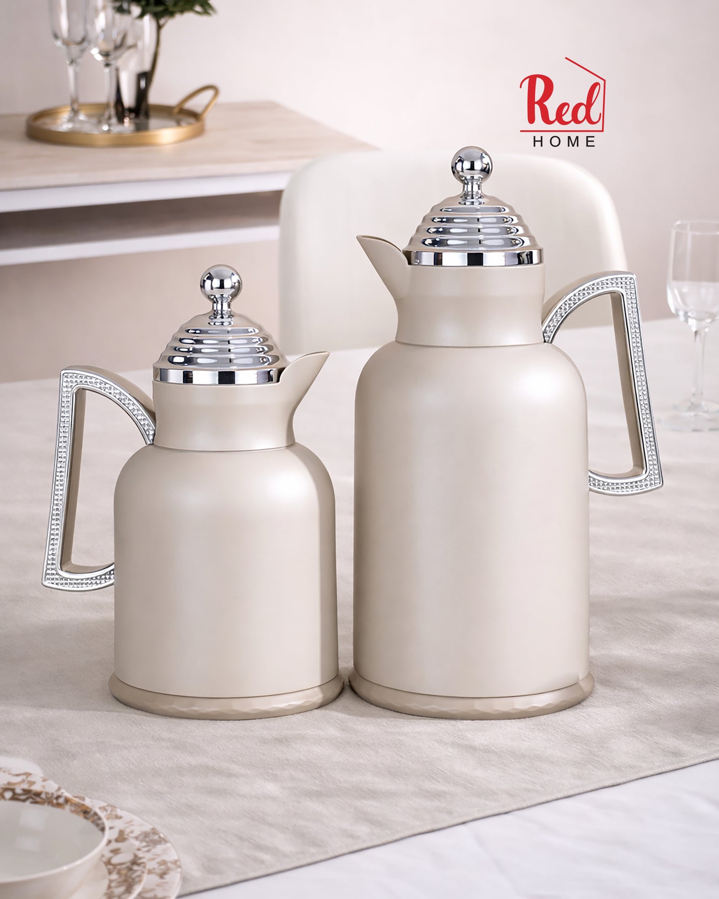 Red Home Vacuum Flask Set FC6006J 1000ml&600ml