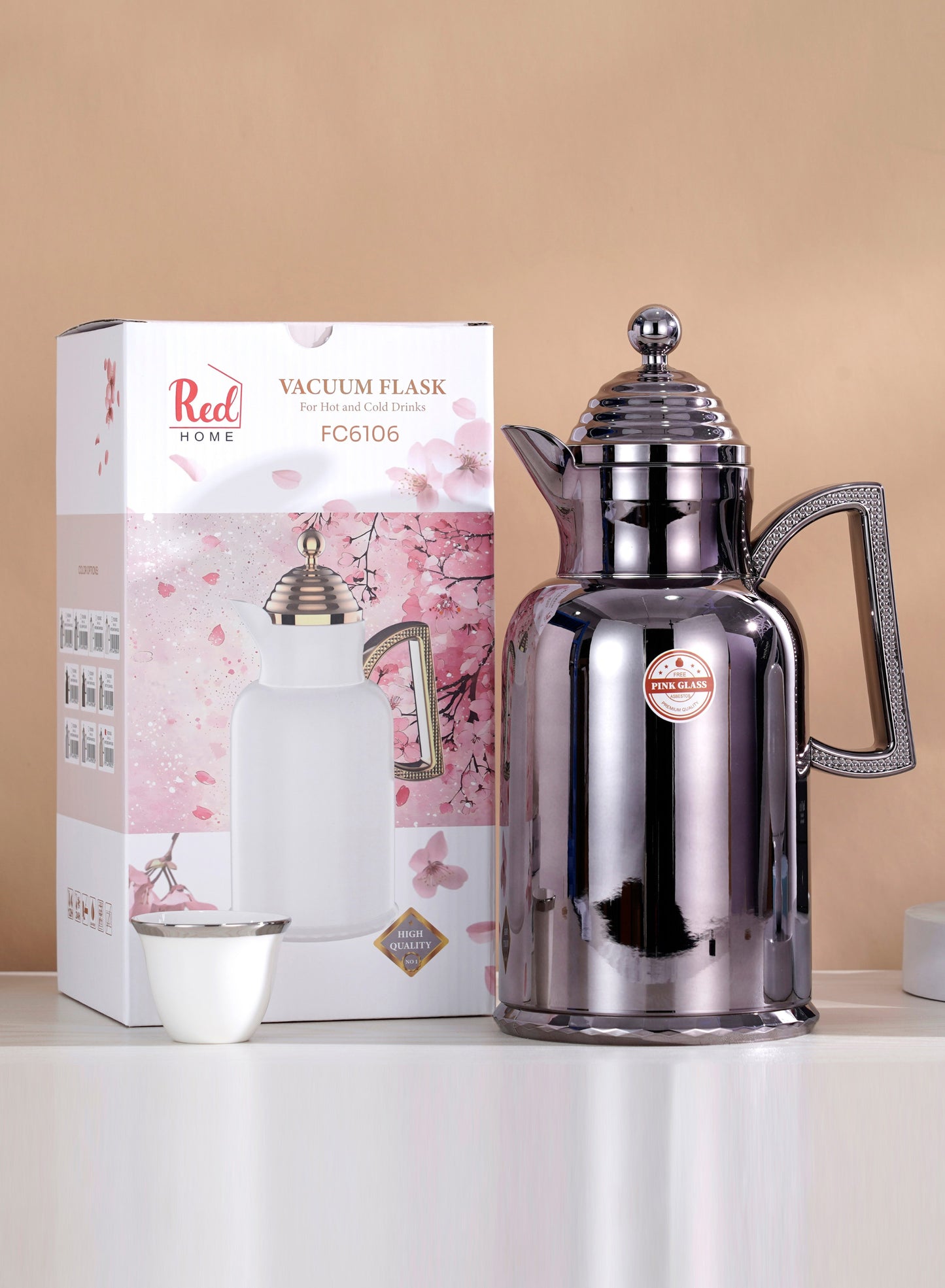 Red Home Vacuum Flask Set FC6006F 1000ml&600ml
