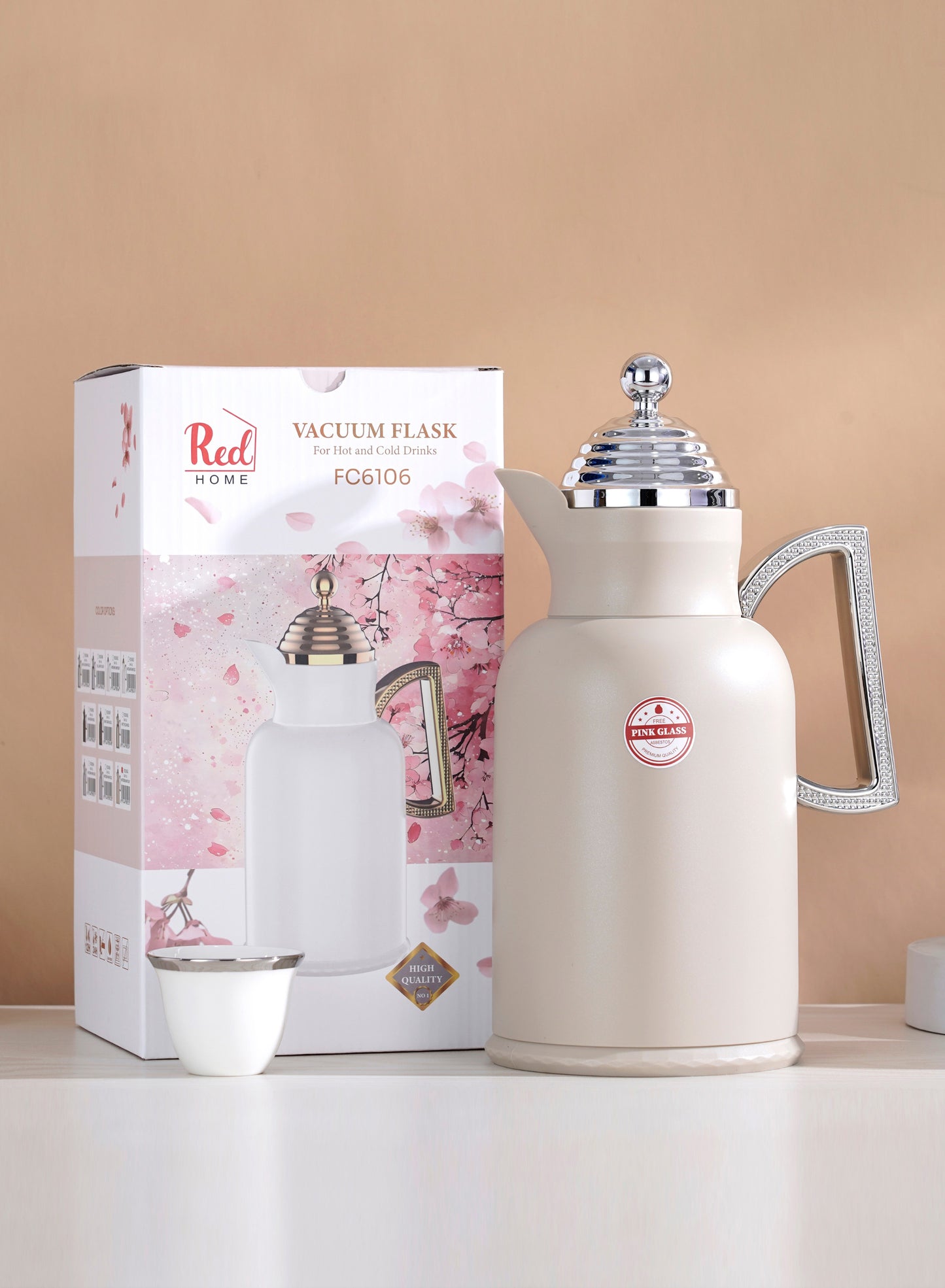 Red Home Vacuum Flask Set FC6006J 1000ml&600ml