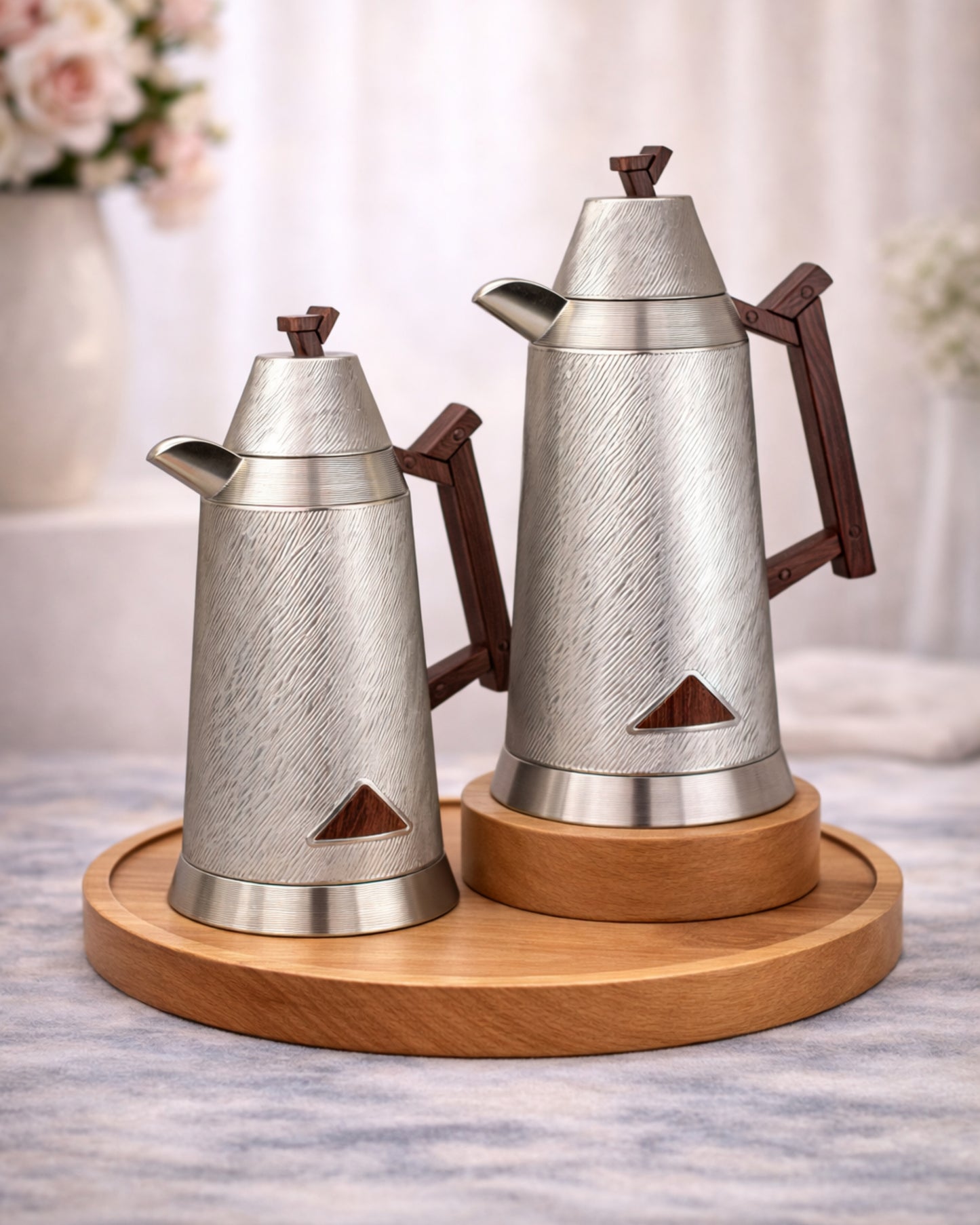 Red Home Luxury ABS Vacuum Flask Combo Set – 1 Liter + 1 Liter LF903