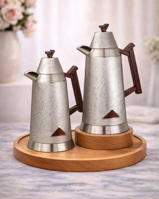 Red Home Luxury ABS Vacuum Flask Combo Set – 1 Liter + 1 Liter LF903