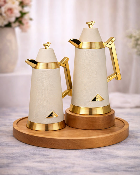 Red Home Luxury ABS Vacuum Flask Combo Set – 1 Liter + 1 Liter LF904G