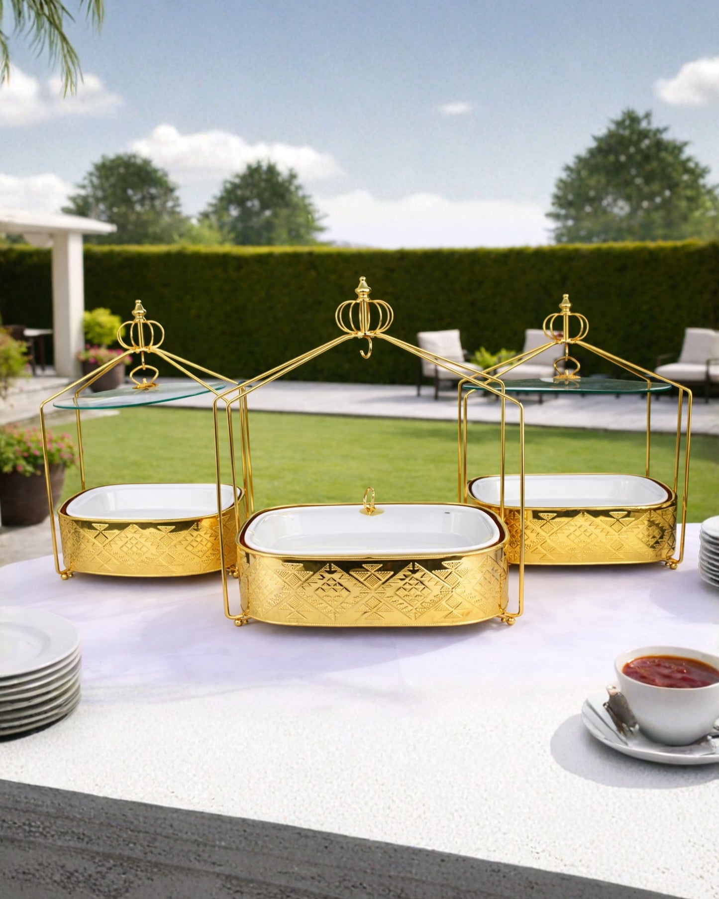 Red Home Luxury Gold Style Buffet CA111G