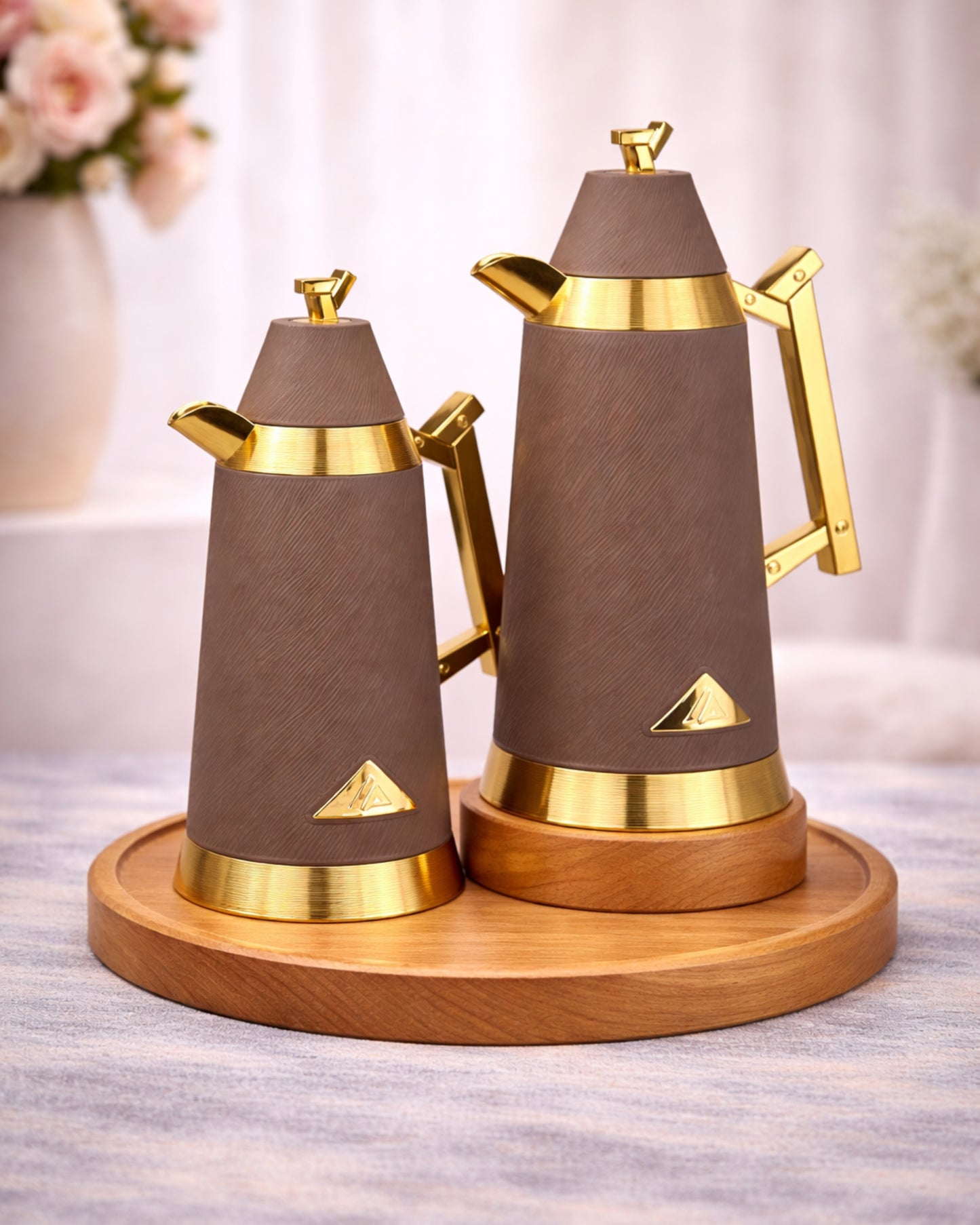 Red Home Luxury ABS Vacuum Flask Combo Set – 1 Liter + 1 Liter LF906G