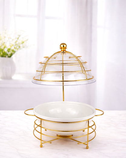 Red Home Ceramic & Metal Serving Buffet CI2011G