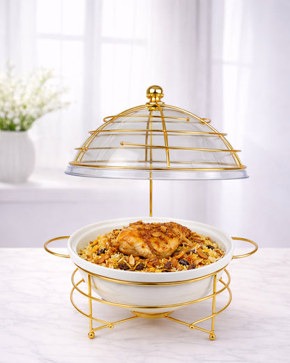 Red Home Ceramic & Metal Serving Buffet CI2011G