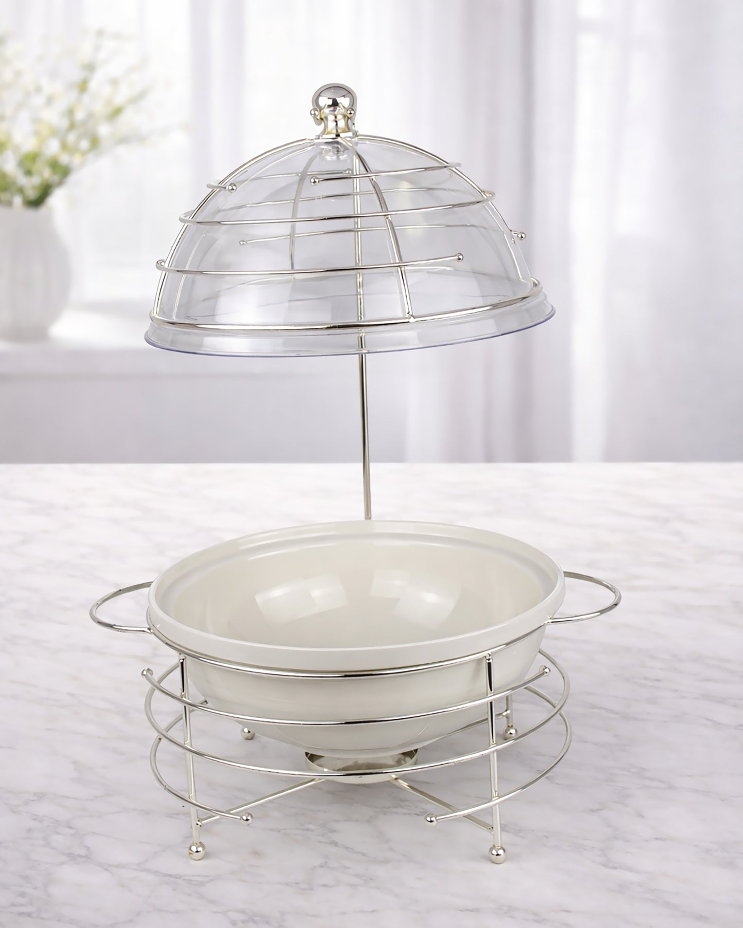 Red Home Ceramic & Metal Serving Buffet CI2011S