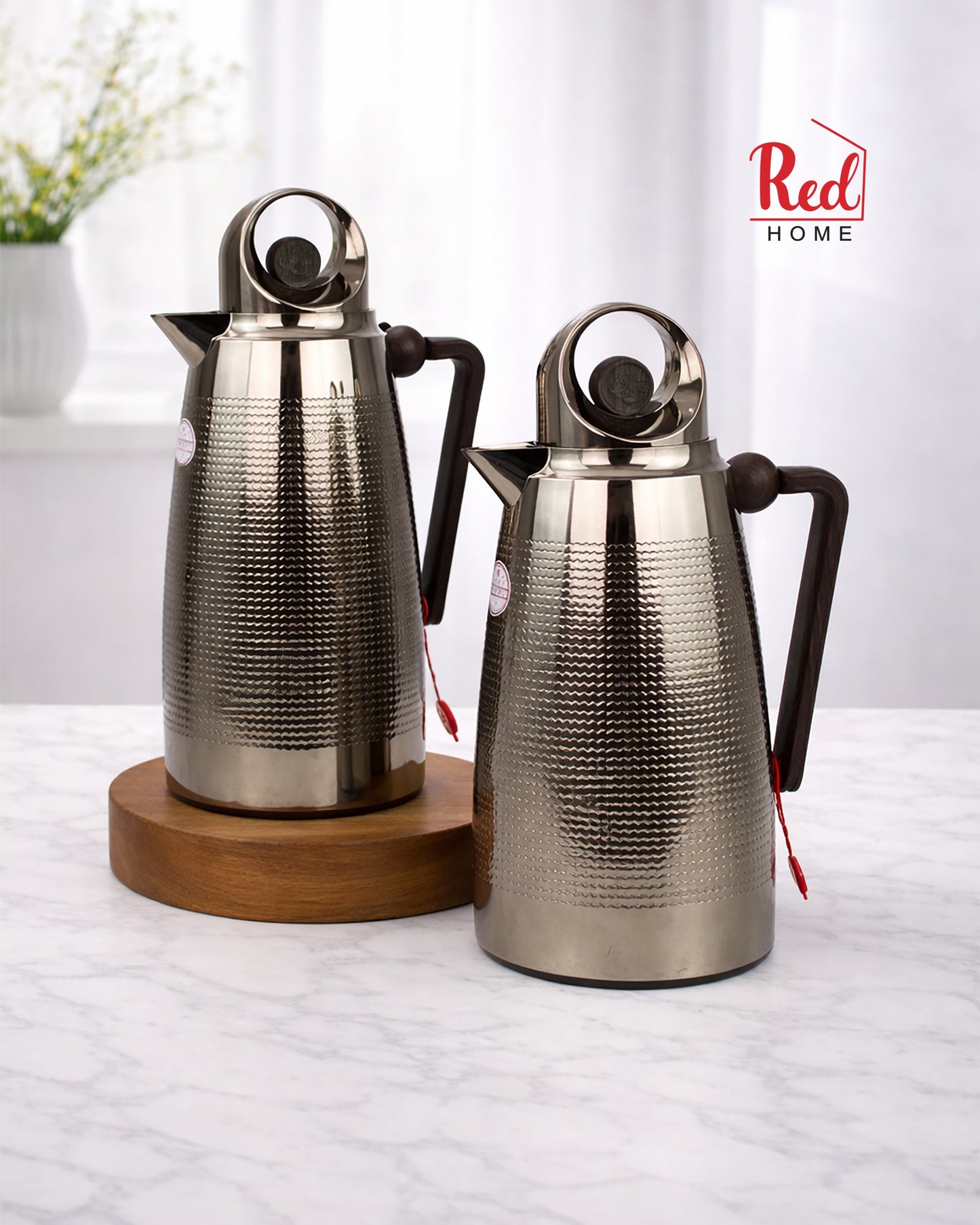 Red Home Premium Vacuum Flask Set Tea and coffee ABS RF101B 1 Liter (2)