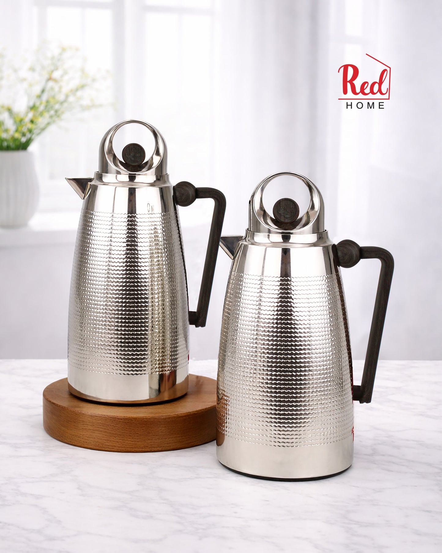 Red Home Premium Vacuum Flask Set Tea and coffee ABS RF101D 1 Liter (2)