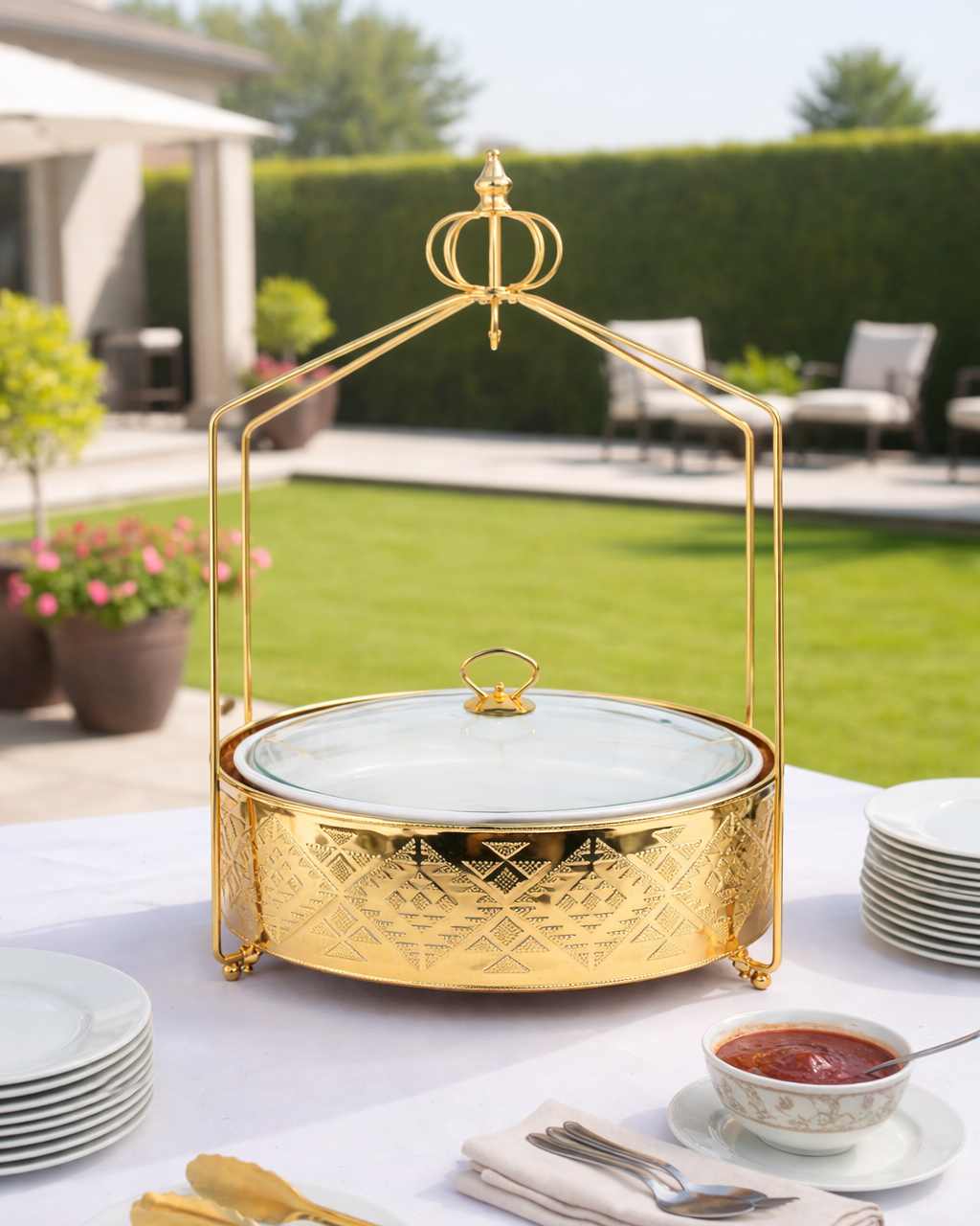 Red Home Luxury Gold Style Buffet CA222G