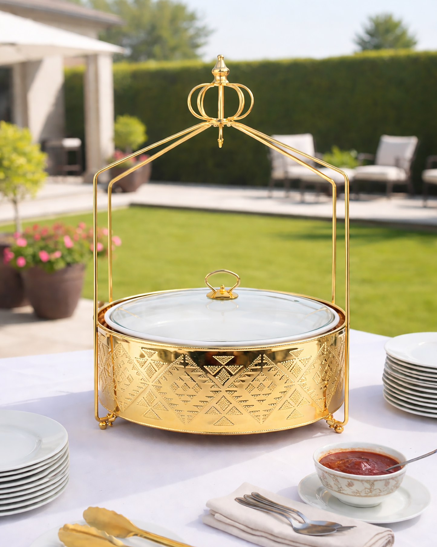 Red Home Luxury Gold Style Buffet CA222G