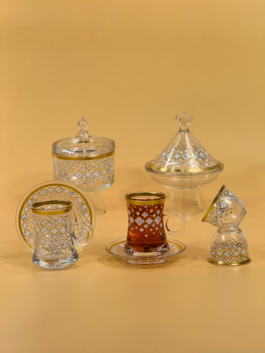 Glass Coffee and Tea Set 04