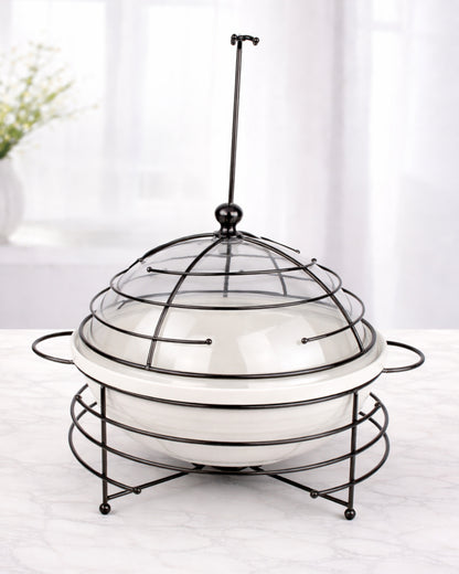 Red Home Ceramic & Metal Serving Buffet CI2011B