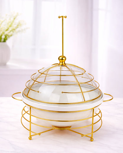 Red Home Ceramic & Metal Serving Buffet CI2011G