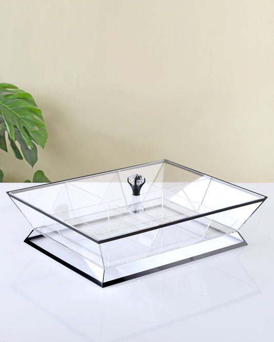 Red Home Compartment Acrylic Nuts 4 Bowl RT1044