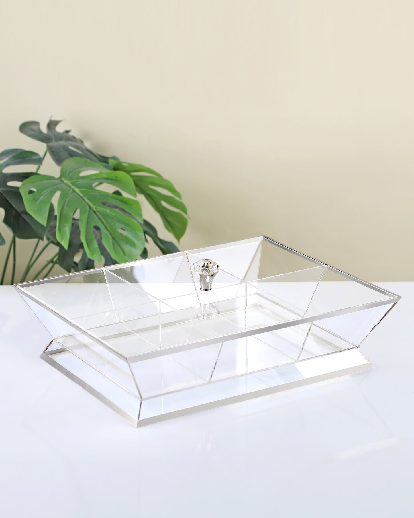 Red Home Compartment Acrylic Nuts 4 Bowl RT1044