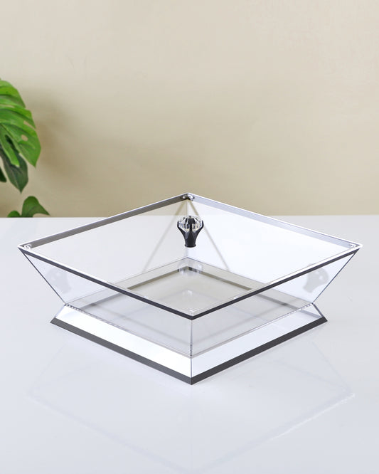 Red Home Compartment Acrylic Nuts Bowl RT1066