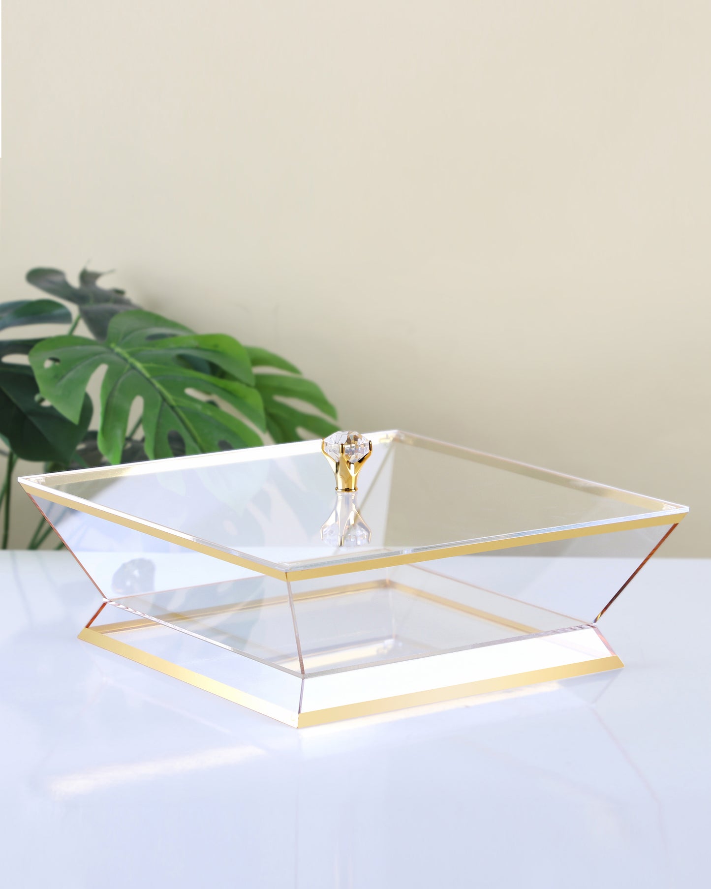 Red Home Compartment Acrylic Nuts Bowl RT1066