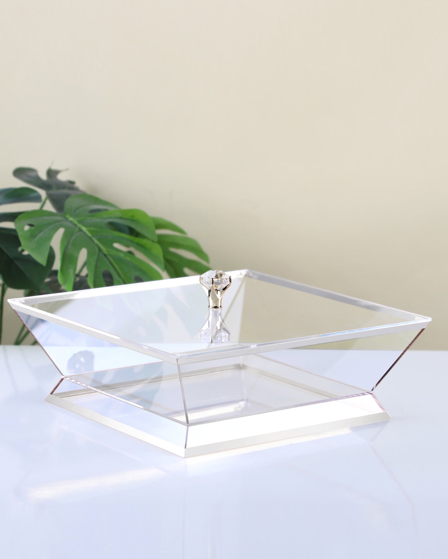 Red Home Compartment Acrylic Nuts Bowl RT1066