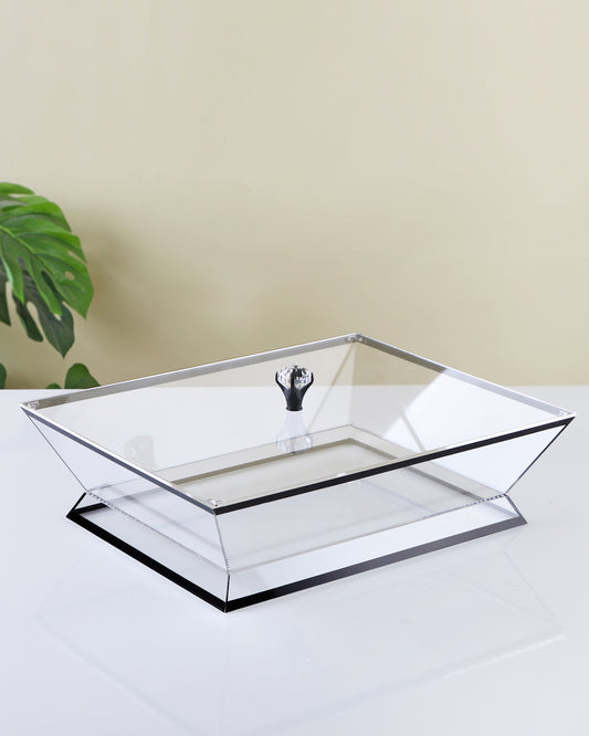 Red Home Compartment Acrylic Nuts Bowl RT1077