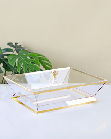 Red Home Compartment Acrylic Nuts Bowl RT1077