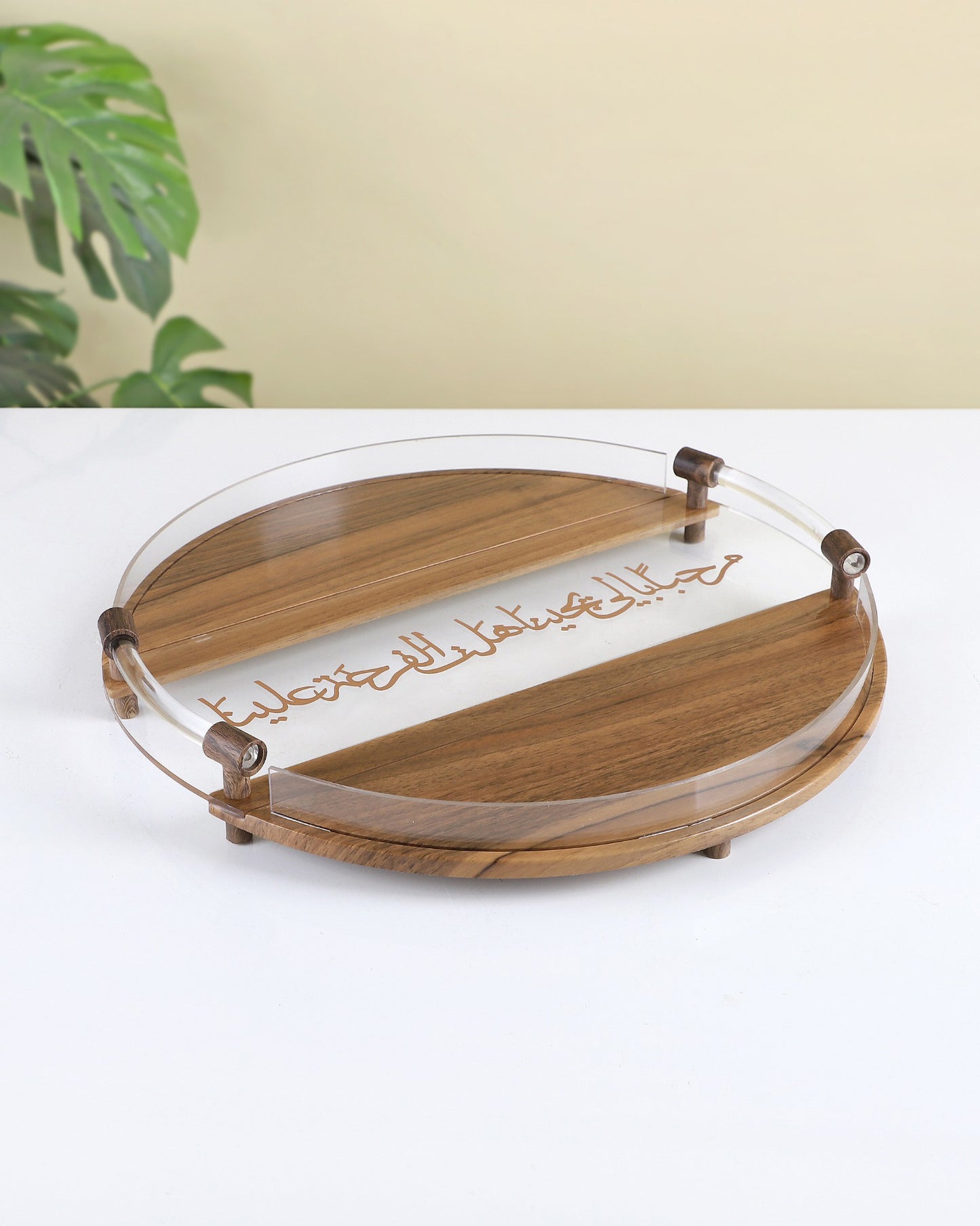 Serving Tray Wooden and Acrylic -MY2101