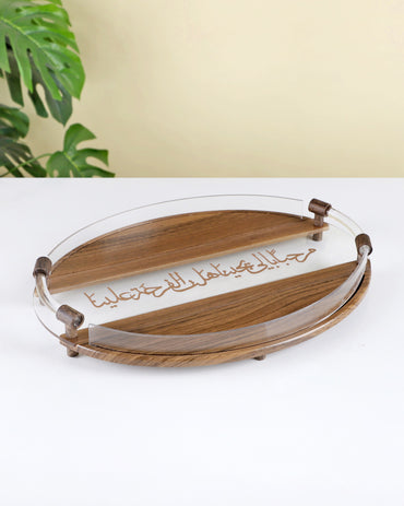 Serving Tray Wooden and Acrylic -MY2102
