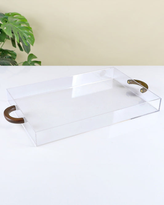 Serving Tray Wooden and Acrylic -MY2113
