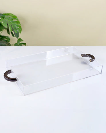 Fruit Serving Tray Wooden and Acrylic -My2114